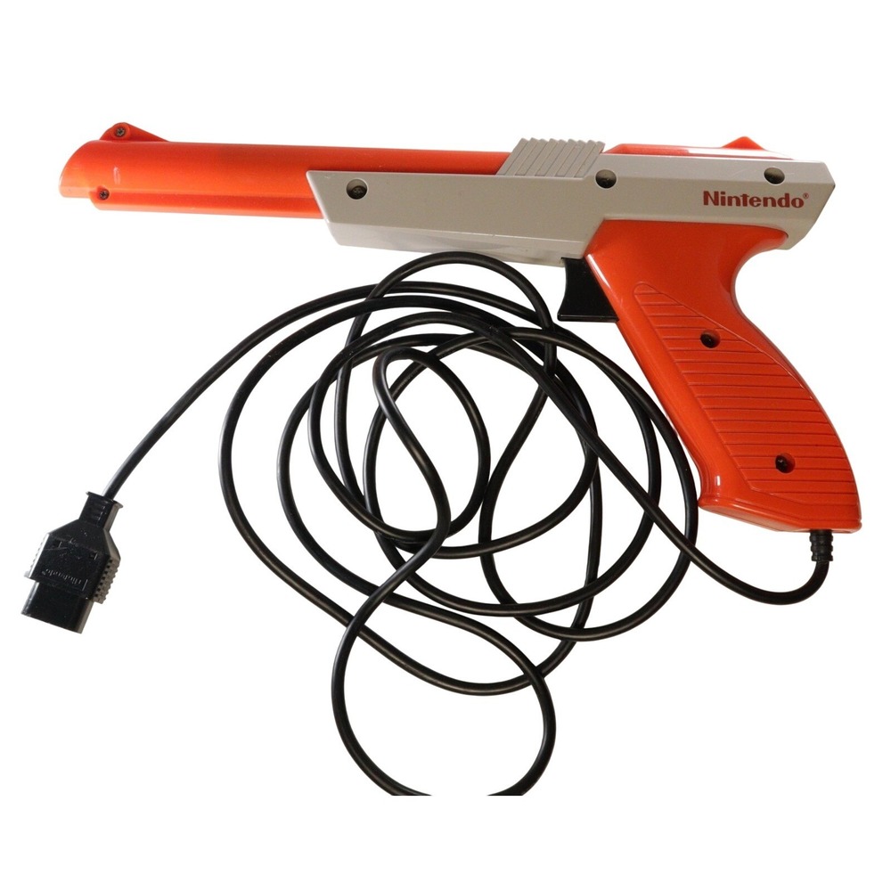 Nintendo Zapper Light Gun Controller NES 1985 Orange Gray Retro Gaming Accessory